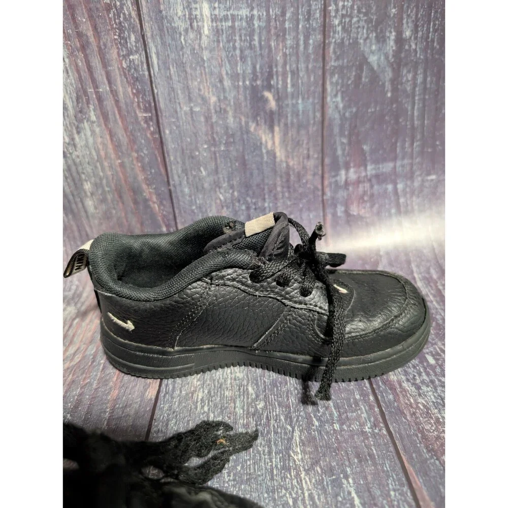 Nike Air Force 1 LV8 Low Utility TD Black White 10c Toddler Children AV4273-001